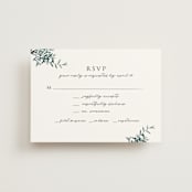 "Fresh Sage" - RSVP Postcards in Olive by Christie Kelly - Front