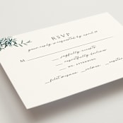 "Fresh Sage" - RSVP Postcards in Olive by Christie Kelly - Detail