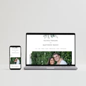"Fresh Sage" - RSVP Postcards in Olive by Christie Kelly - FREE Wedding Website