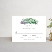 "Tropical Foliage" - RSVP Postcards in Fern by Hooray Creative - Front