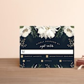 "Peonies & Berries" - RSVP Postcards in Winter White by Susan Moyal - Front