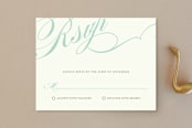 "Winter Flourish" - RSVP Postcards in Petal Pink by Annie Clark - Front