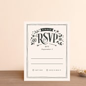 "Alabaster Florals" - RSVP Postcards in Slate by Jennifer Wick - Front