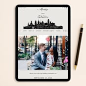 "Big City - Philadelphia" - RSVP Postcards in Light Taupe by Hooray Creative - FREE Wedding Website