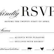 "Classic" - RSVP Postcards in Tuxedo by Lauren Chism - Detail