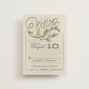 "Rustic Love" - RSVP Postcards in Parchment by GeekInk Design - Front