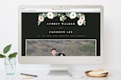 "Blooming Bouquet" - RSVP Postcards in Charcoal by Alethea and Ruth - FREE Wedding Website