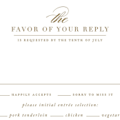 "divine" - RSVP Postcards in Gilded Gold by Jennifer Postorino - Detail