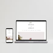 "Adorned Ampersand" - RSVP Postcards in Cotton by Jennifer Postorino - FREE Wedding Website