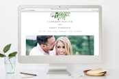 "Leafy ampersand" - RSVP Postcards in Mint Leaf by Jennifer Wick - FREE Wedding Website