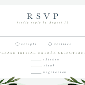 "Botanical Frame" - RSVP Postcards in Fern by Kate Ahn - Detail
