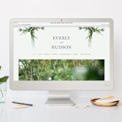 "Botanical Frame" - RSVP Postcards in Fern by Kate Ahn - FREE Wedding Website