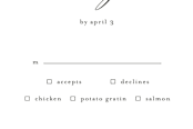 "Simple Elegance" - RSVP Postcards in Tuxedo by Phrosné Barwood - Detail