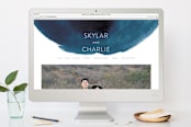 "Inked" - RSVP Postcards in Deep Sea by Phrosné Barwood - FREE Wedding Website