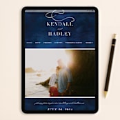 "Indigo Sea" - RSVP Postcards in Ocean by Kelly Schmidt - FREE Wedding Website