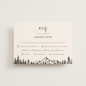 "Mountains" - RSVP Postcards in Ivory by Anastasia Makarova - Front