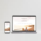 "Softly Layered" - RSVP Postcards in Blush by Everett Paper Goods - FREE Wedding Website