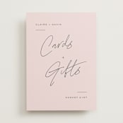 "Chic Names" - Reception Signs in Blush by Carolyn MacLaren - Front