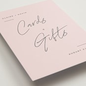 "Chic Names" - Reception Signs in Blush by Carolyn MacLaren - Detail