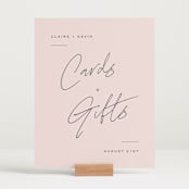 "Chic Names" - Reception Signs in Blush by Carolyn MacLaren - In Use