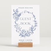 "Dreamy Toile" - Reception Signs in Blueberry by Teju Reval - In Use