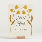 "Vintage Wildflowers" - Reception Signs in Yolk by Morgan Kendall - In Use