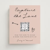 "Ballpoint Suite" - Reception Signs in Blush by Ani Somi - Front