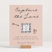 "Ballpoint Suite" - Reception Signs in Blush by Ani Somi - In Use