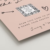 "Ballpoint Suite" - Reception Signs in Blush by Ani Somi - Detail