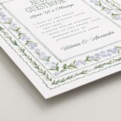 "Vintage Sketched" - Reception Signs in Wisteria by Jenna Holcomb - Detail
