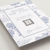"Coastal Toile" - Reception Signs in Periwinkle by Jenna Holcomb - Detail