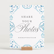 "Almafi" - Reception Signs in Cerulean by Itsy Belle Studio - In Use