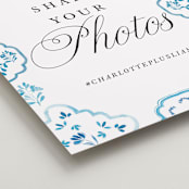 "Almafi" - Reception Signs in Cerulean by Itsy Belle Studio - Detail