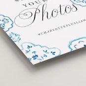 "Almafi" - Reception Signs in Cerulean by Itsy Belle Studio - Detail