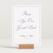 "watercolor flowers crest" - Reception Signs in Dusty Blue by Cass Loh - In Use