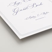 "watercolor flowers crest" - Reception Signs in Dusty Blue by Cass Loh - Detail
