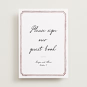 "Handwritten" - Reception Signs in Wine by Cass Loh - Front