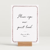 "Handwritten" - Reception Signs in Wine by Cass Loh - In Use