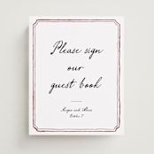 "Handwritten" - Reception Signs in Wine by Cass Loh - Front