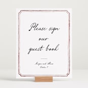 "Handwritten" - Reception Signs in Wine by Cass Loh - In Use