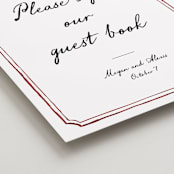 "Handwritten" - Reception Signs in Wine by Cass Loh - Detail