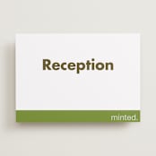 "Portrait" - Reception Signs in Charcoal by Minted - Front