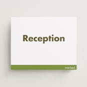 "Portrait" - Reception Signs in Charcoal by Minted - Front