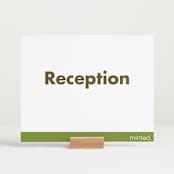 "Portrait" - Reception Signs in Charcoal by Minted - In Use