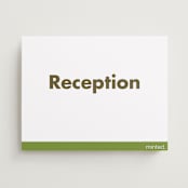 "Portrait" - Reception Signs in Charcoal by Minted - Front