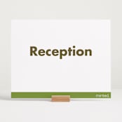 "Portrait" - Reception Signs in Charcoal by Minted - In Use