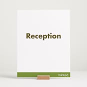 "Portrait" - Reception Signs in Charcoal by Minted - In Use