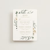 "Sprigs of Joy" - Multi-Event RSVP Cards in Pearl by Leah Bisch - Front