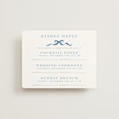 "Royal" - Multi-Event RSVP Cards in Cobalt by Petra Kern - Front