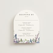 "Lilac Bloom" - Multi-Event RSVP Cards in Lavender by Susan Moyal - Front